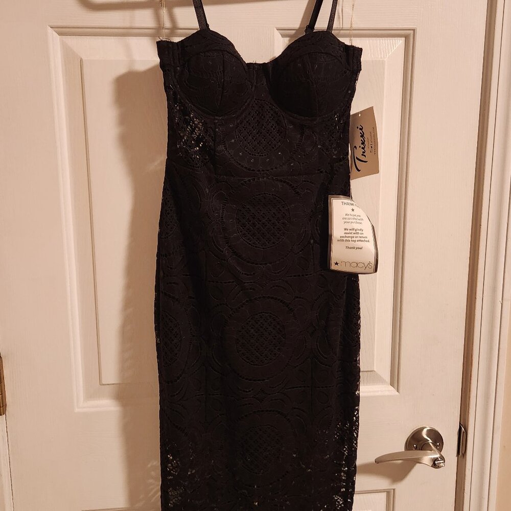 Black Corset Lace Cocktail Dress